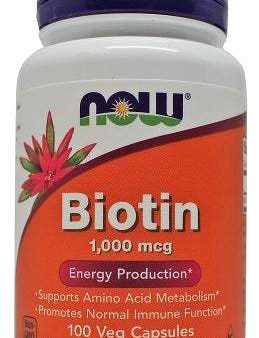 NOW Foods Biotin, 1000mcg - 100 vcaps on Sale