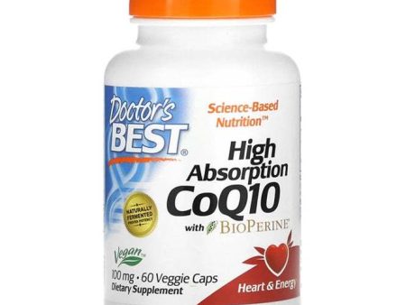 Doctor s Best High Absorption CoQ10 with BioPerine, 100mg - 60 vcaps For Discount