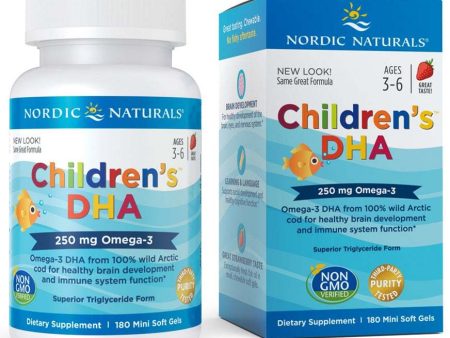 Nordic Naturals Children s DHA, 250mg Omega-3 Strawberry - 180 mini softgels Hot on Sale