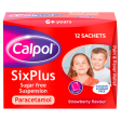 Calpol Six Plus Sugar-Free Strawberry Flavour Sachets 5ml Pack of 12 Supply