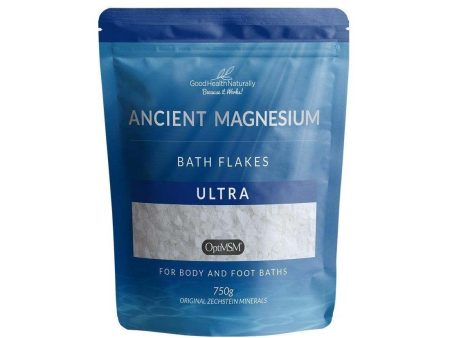 Ancient Magnesium Bath Flakes Ultra with OptiMSM - 750g - Good Health Naturally For Discount