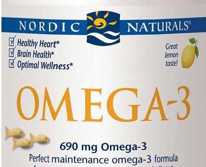 Nordic Naturals Omega-3, 690mg Lemon (Fish Gelatin) - 60 softgels Online now