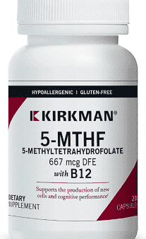 5-MTHF 667 mcg DFE with B12 – 200 Capsules - Kirkman Labs Online now