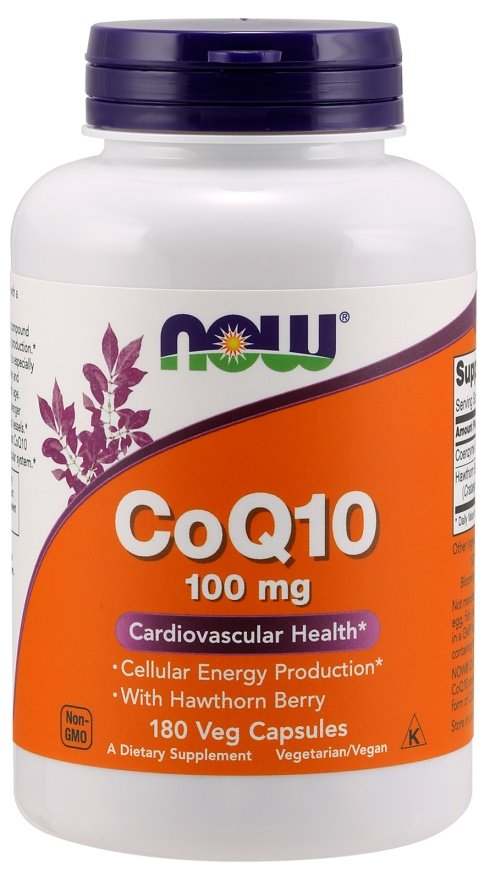 NOW Foods CoQ10 with Hawthorn Berry, 100mg - 180 vcaps For Cheap