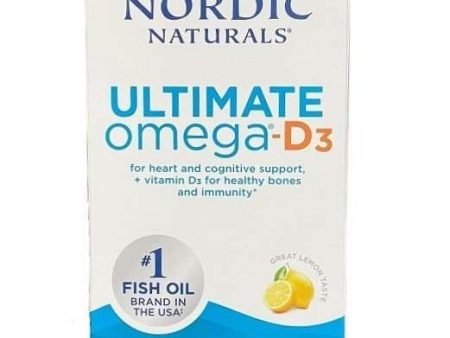 Nordic Naturals Ultimate Omega-D3 Fish Oil, 1280mg Lemon - 120 softgels For Sale