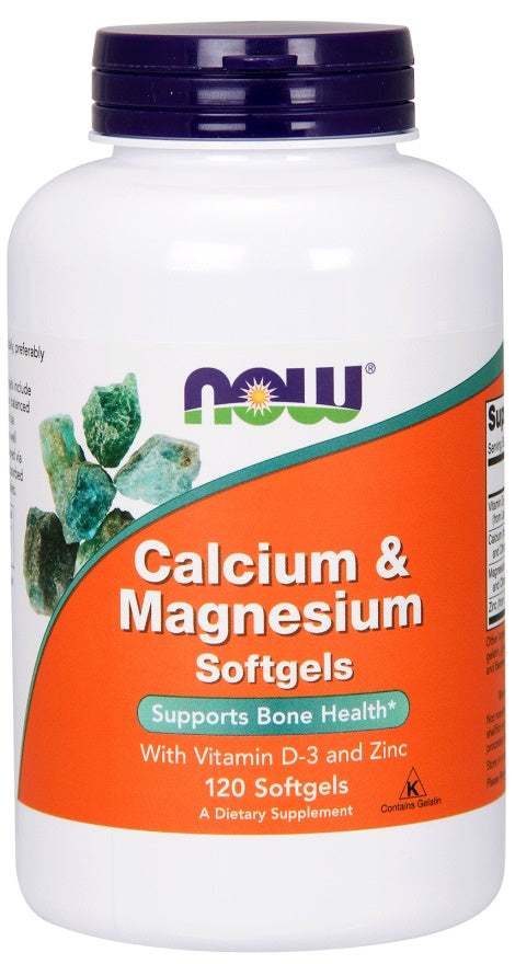 NOW Foods Calcium & Magnesium with Vit D and Zinc - 120 softgels Online now