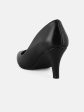 DressBerry Black Pointed Toe Slim Pumps Cheap