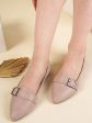 DressBerry Peach-Coloured Pointed Toe Ballerinas Fashion