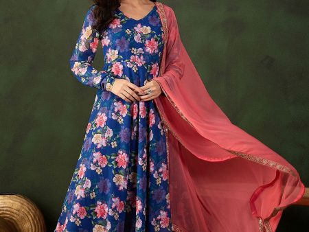 Sangria Printed Kurta, Trouser With Dupatta For Discount