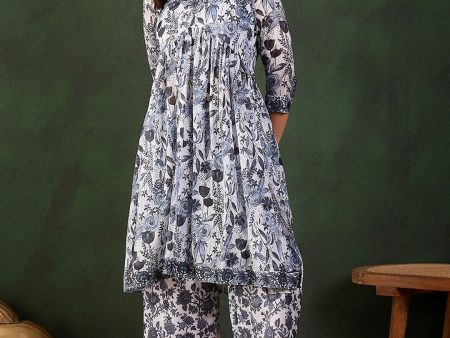 Sangria Printed Kurta With Palazzo Online