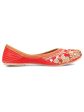 DESI COLOUR Embellished Round Toe Velvet Mojaris Discount