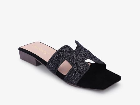 DressBerry Embellished Open Toe Flats Hot on Sale