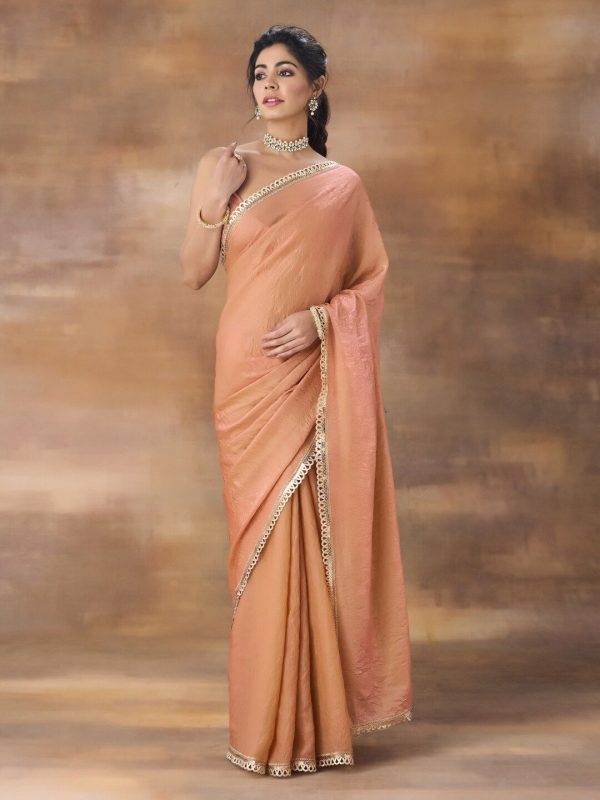 kasee Sequinned Organza Saree For Cheap