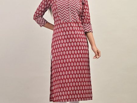 Swasti Ethnic Motifs Printed Gotta Patti Pure Cotton Kurta Supply