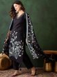 Sangria Floral Printed Sequinned V-Neck Straight Kurta & Trouser With Dupatta Online