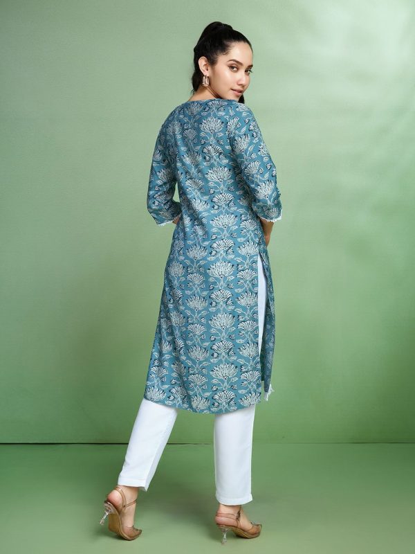 Sangria Printed Straight Kurta Online