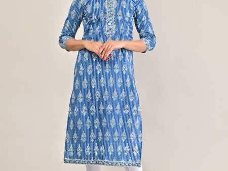 Swasti Printed Cotton Straight Kurta Supply