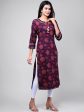 Swasti Women Maroon & Red Floral Printed Floral Kurta on Sale