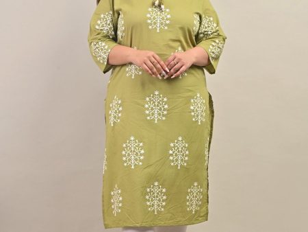 Swasti Floral Printed Cotton Kurta For Discount