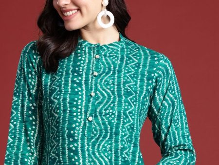 Anouk Bandhani Dyed Kurta Online