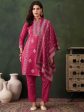 Sangria Self-Designed Winter Kurta & Trousers With Dupatta Fashion