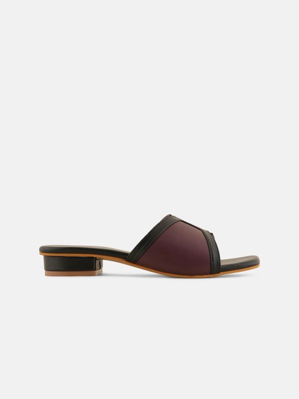 DressBerry Black & Brown Open Toe Block Heels For Sale