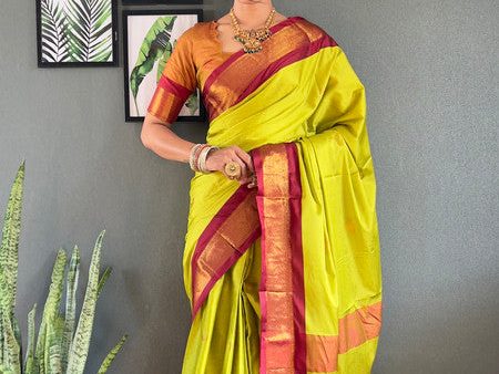 Malishka Export Cotton Silk Woven Ready To Wear Saree With Blouse Piece - Brown Online