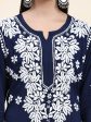 HOUSE OF KARI Ethnic Motifs Embroidered Chikankari Cotton Kurta & Palazzos on Sale