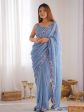 Mitera Embellished Sequinned Silk Blend Designer Saree For Cheap