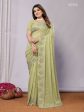 Green Pure Georgette Embroidered Saree With Stitched Blouse - Nimaya Kaksha Online