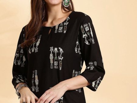 Anouk Women Printed Thread Work Kurta Online Hot Sale