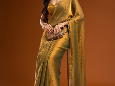 kasee Solid Beads and Stones Saree For Cheap