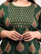 Swasti Women Plus Size Green Geometric Printed Floral Cotton Kurta Online