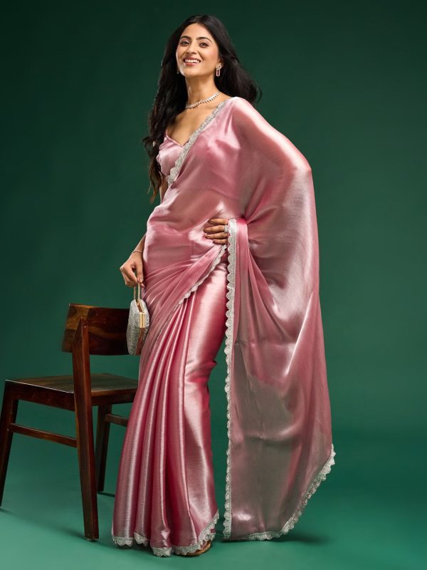 kasee Solid Embellished Saree For Cheap