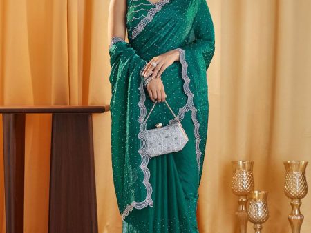 kasee Embellished Beads and Stones Pure Silk Saree Sale