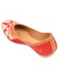 DESI COLOUR Embellished Round Toe Velvet Mojaris Discount