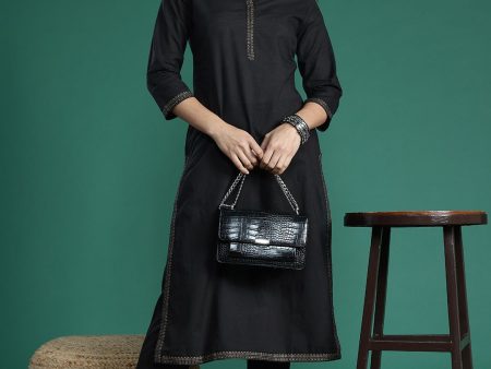 Sangria Pure Cotton Kurta with Trousers For Sale