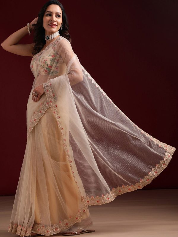 kasee Embellished Embroidered Net Saree Online