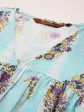 Sangria Floral Print Pleated Empire Kurta Online Sale