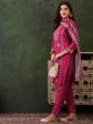 Sangria Self-Designed Winter Kurta & Trousers With Dupatta Fashion