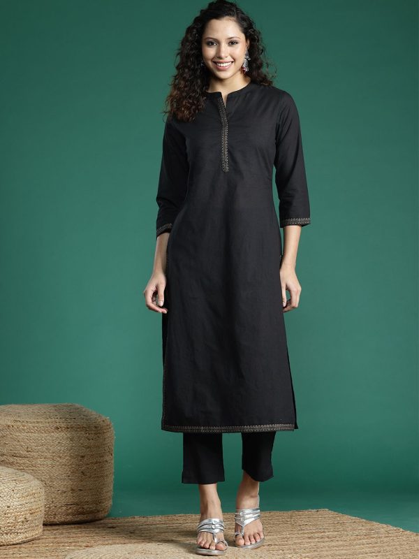 Sangria Pure Cotton Kurta with Trousers For Sale