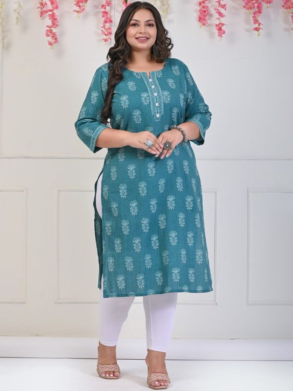 Swasti Ethnic Motifs Printed Pure Cotton Kurta Discount