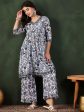 Sangria Printed Kurta With Palazzo Online