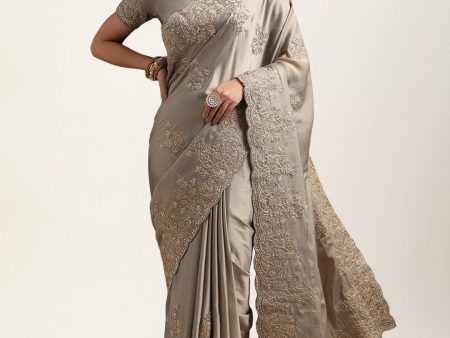 kasee Sequinned Embellished Pure Silk Saree For Discount