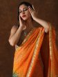 Mitera Bandhani Sequinned Organza Bandhani Saree Hot on Sale