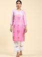 HOUSE OF KARI Floral Chikankari Embroidered Kurta For Cheap