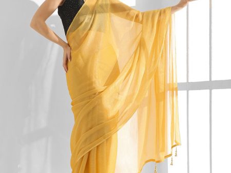 Mitera Beads and Stones Pure Chiffon Saree Online now