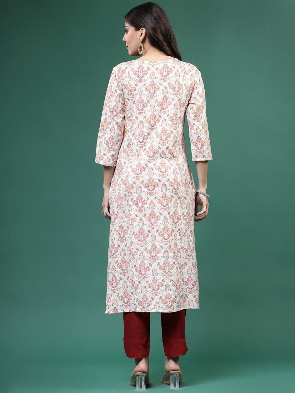 Sangria Printed Straight Kurtas For Sale