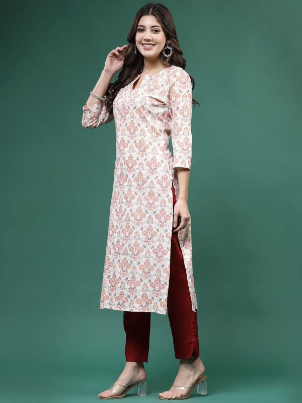 Sangria Printed Straight Kurtas For Sale