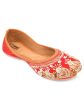 DESI COLOUR Embellished Round Toe Velvet Mojaris Discount